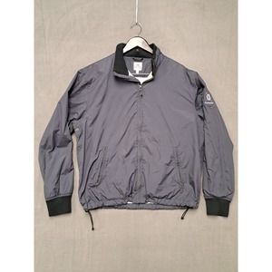 Peter Millar Jacket Mens XL Gray Full Zip Bomber Golf Long Sleeve Polyester